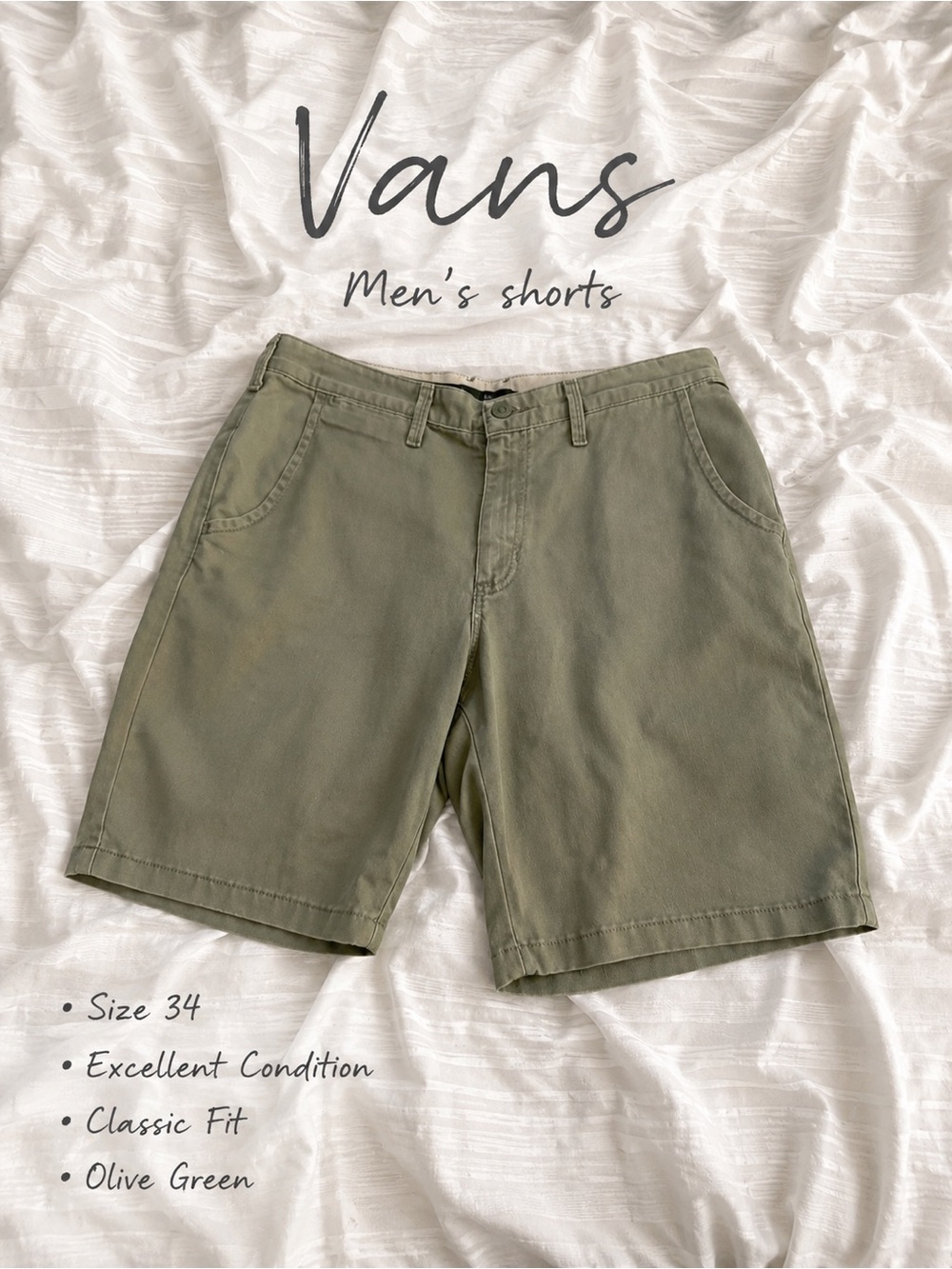 Vans Men’s Classic Shorts Size 34 – Excellent Condition Vans